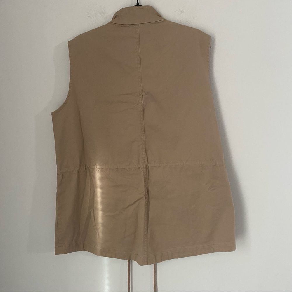 TAHARI BY ASL Womens Brown Solid 8968 Zip Vest Jacket 16 - Picture 2 of 3